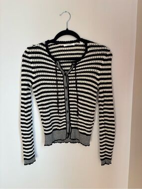 Doen evelyn cardigan Striped Knit Women's Cardigan Sweater